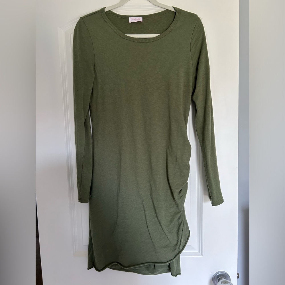Pink Lily Olive Green Bodycon Dress